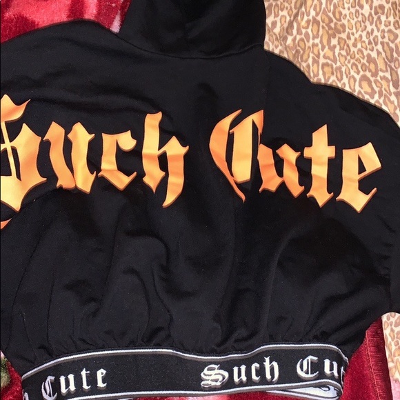 “Such cute” crop top hoodie sweater - Picture 3 of 4